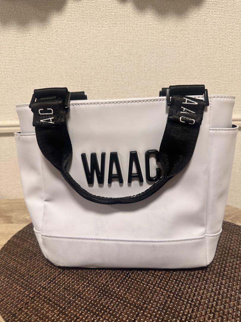 お値下げ！WAAC レザー カートバッグ 白 ワッキー ゴルフバッグ