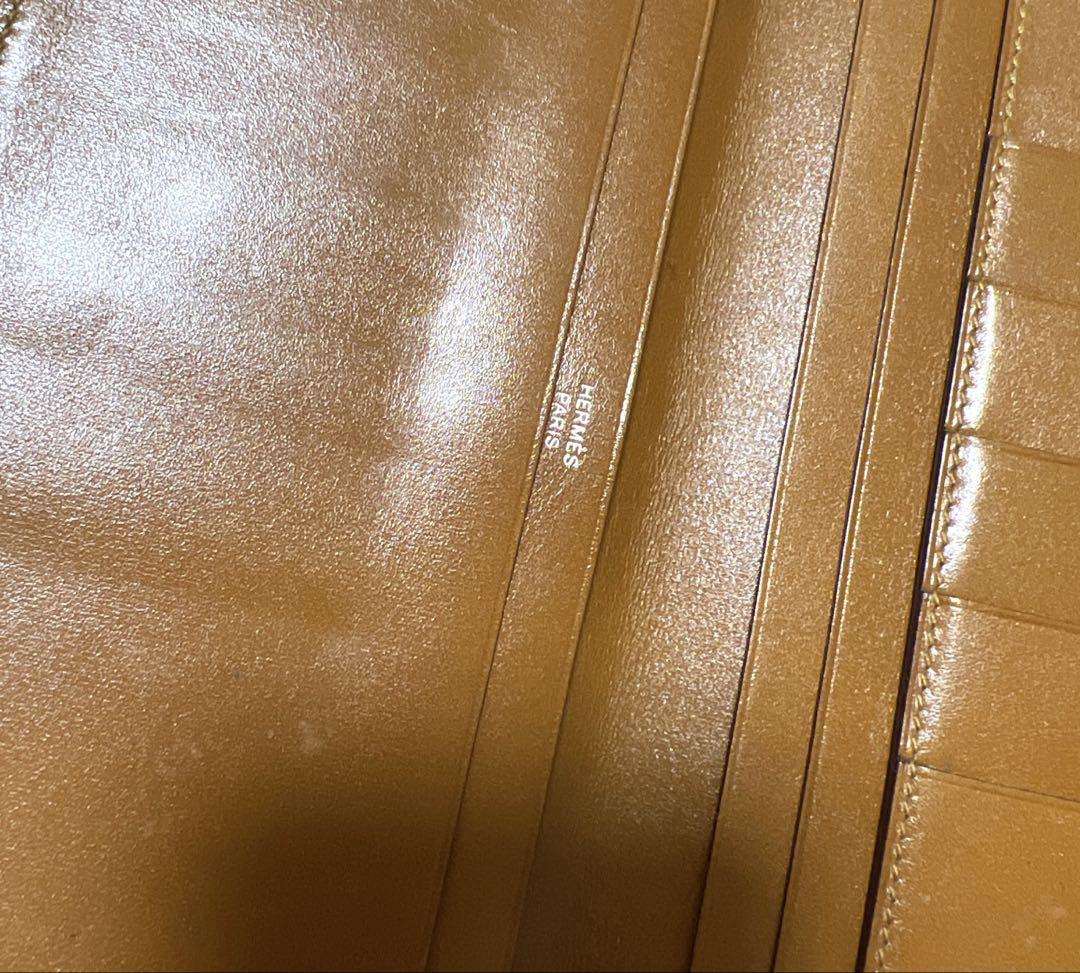 Hermes ヘルメス長財布 ブラウン シチズン ツイルロング メンズ二つ折り