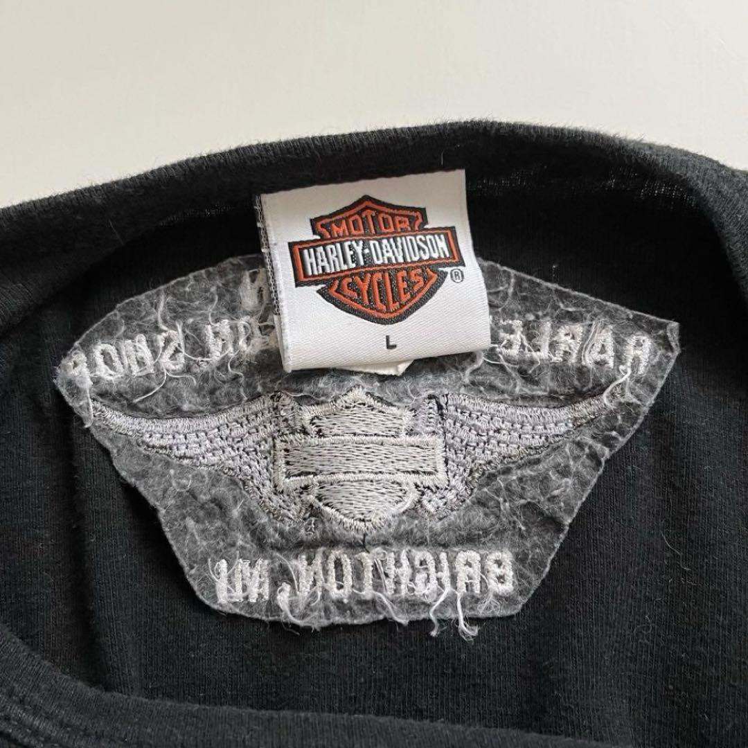 vintage harley-davidson 胸空き tシャツ タイト
