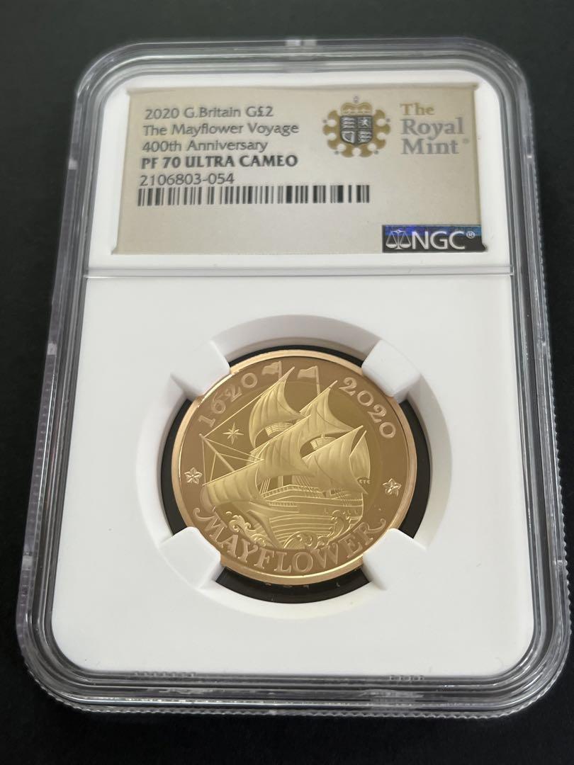 2020 クック諸島 メイフラワー号400周年 5ドル銀貨（NGC PL70）