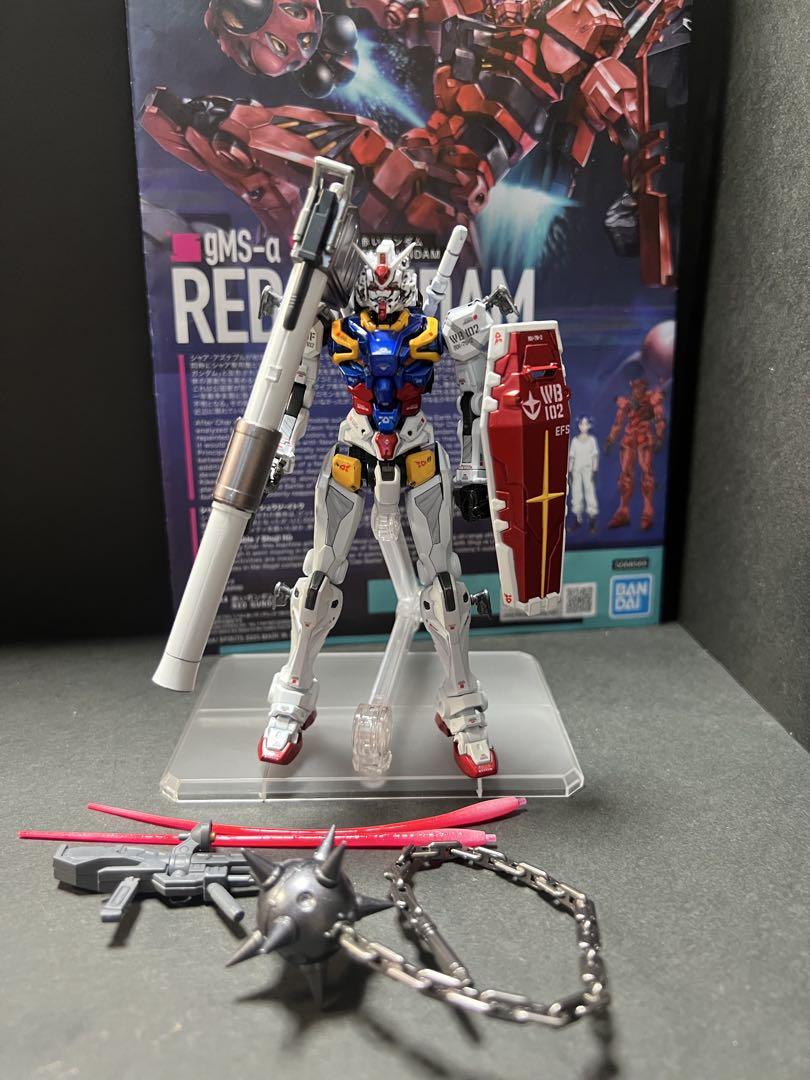 2機セット　HG 赤いガンダム(ビット6基)白いガンダム全塗装 完成品 2機セット HG 赤いガンダム(ビット6基)白いガンダム全塗装 完成