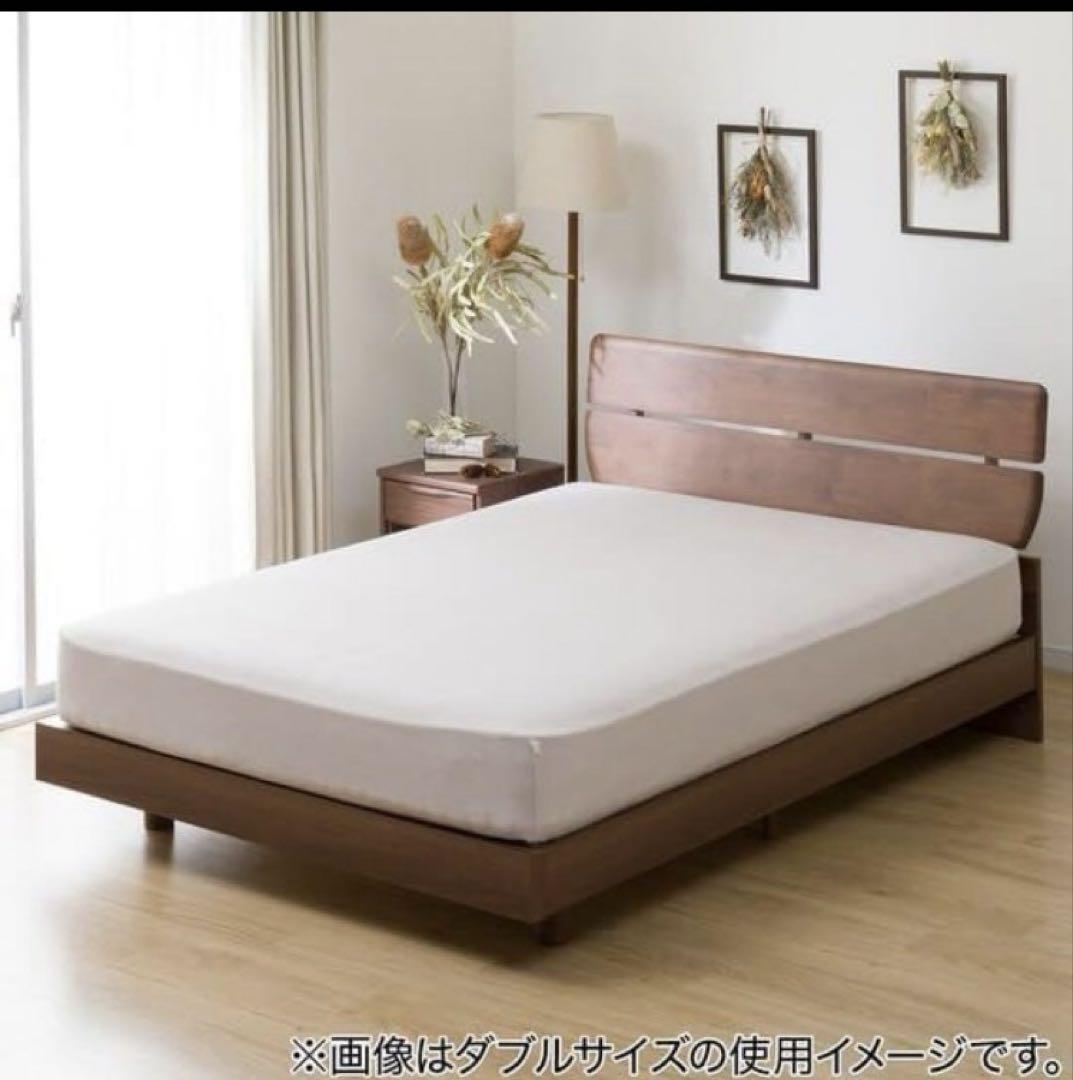 新品ニトリ 敷布団にも使える ボックスシーツ マイクロフリース ダブル モカ