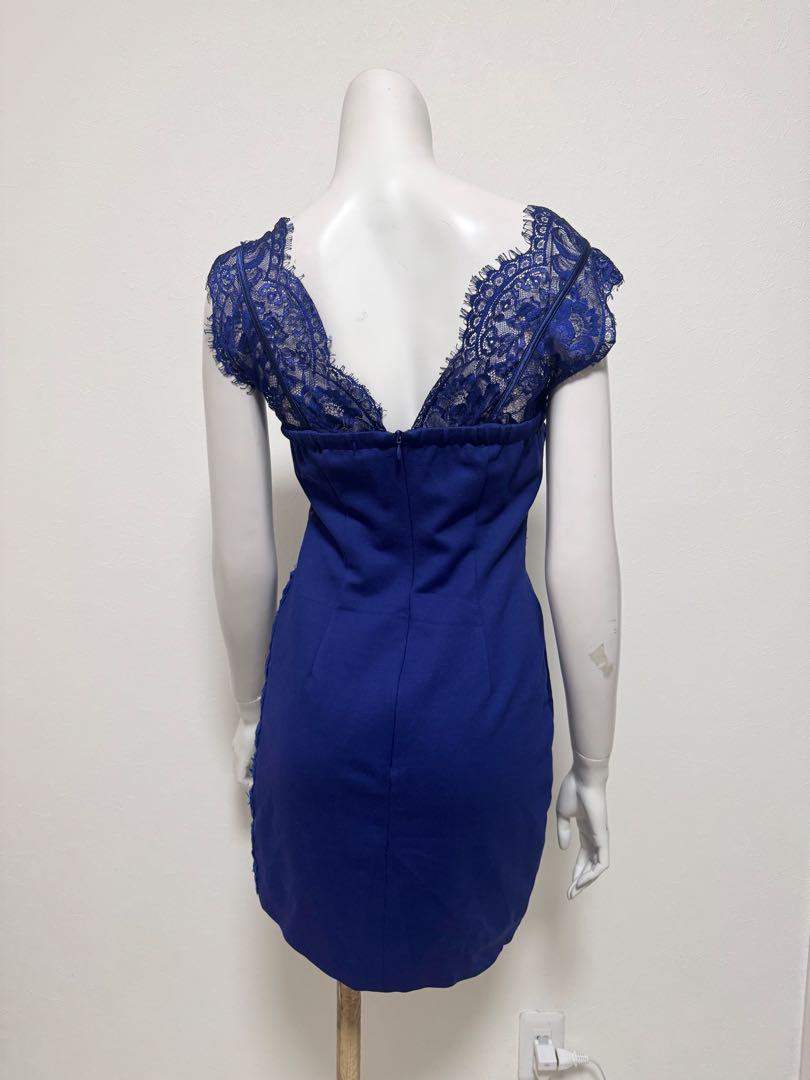 ROBE de FLEURS Glossyグロッシードレスブルーレースドレス