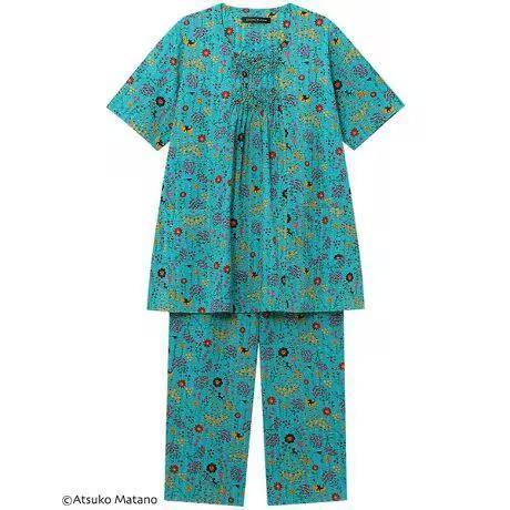 27日限定【マタノアツコ】綿100％ローンリップル素材　パジャマ　ルームウェア