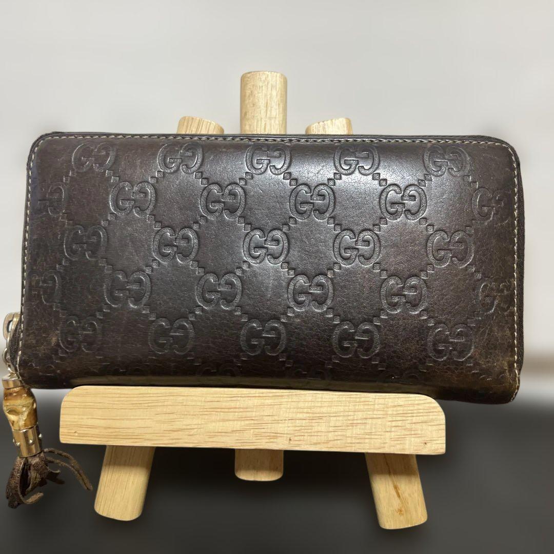 GUCCI GGパターン 長財布 ブラウン GUCCI GGパターン 長財布 ダークブラウン - メルカリ