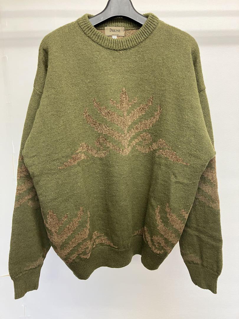 90s 00s ITALY製 BISIONE ニット　総柄