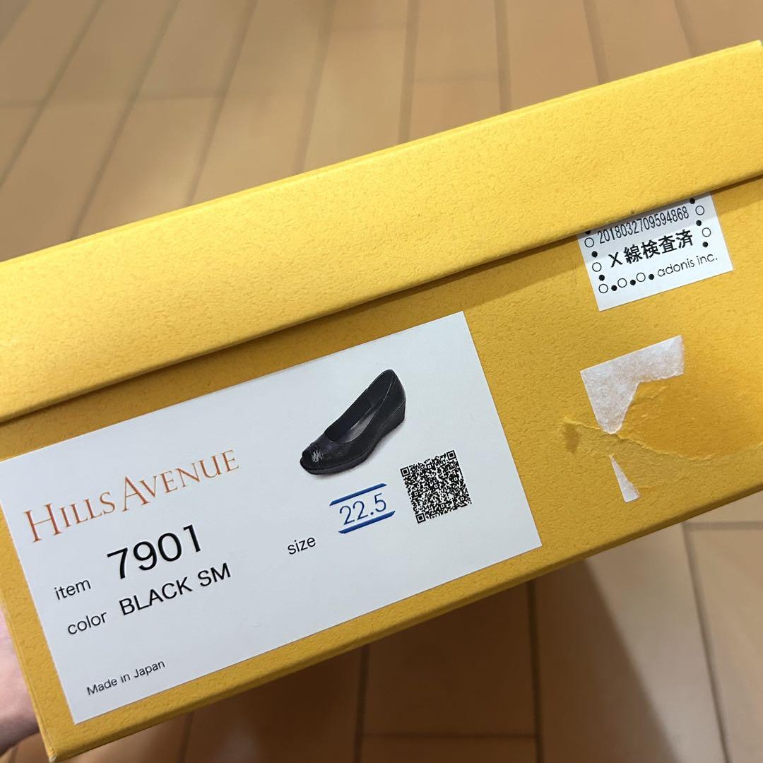未使用✨ヒルズアヴェニュー オープントゥパンプス ブラック