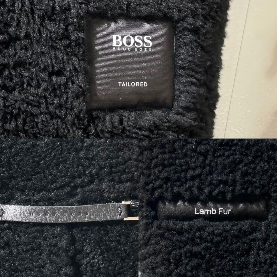 極美品 HUGO BOSS ヒューゴボス リアルムートンジャケット XLサイズ