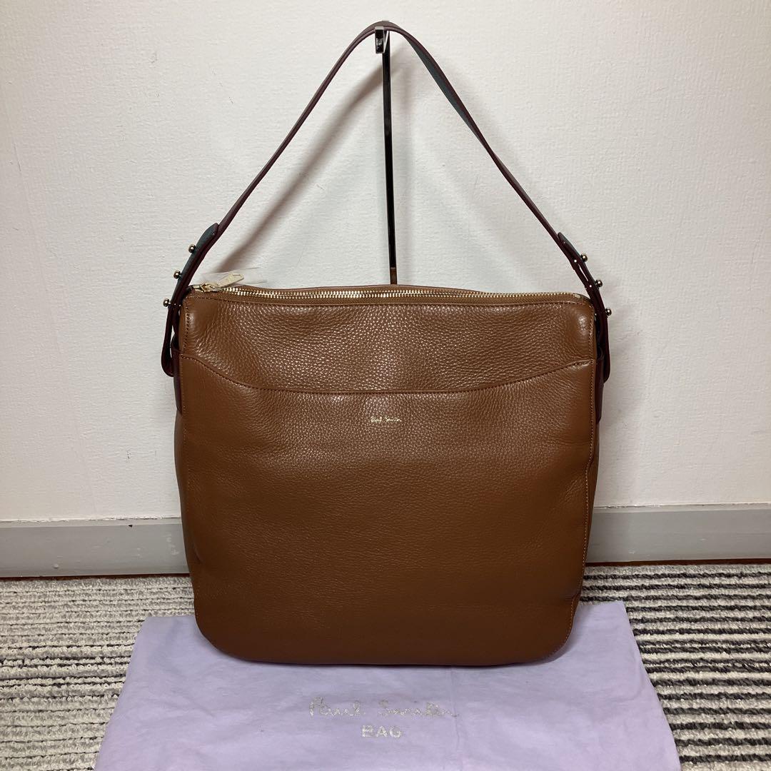 Paul Smith ポールスミス ソフトグレイン ショルダーバッグ キャメル