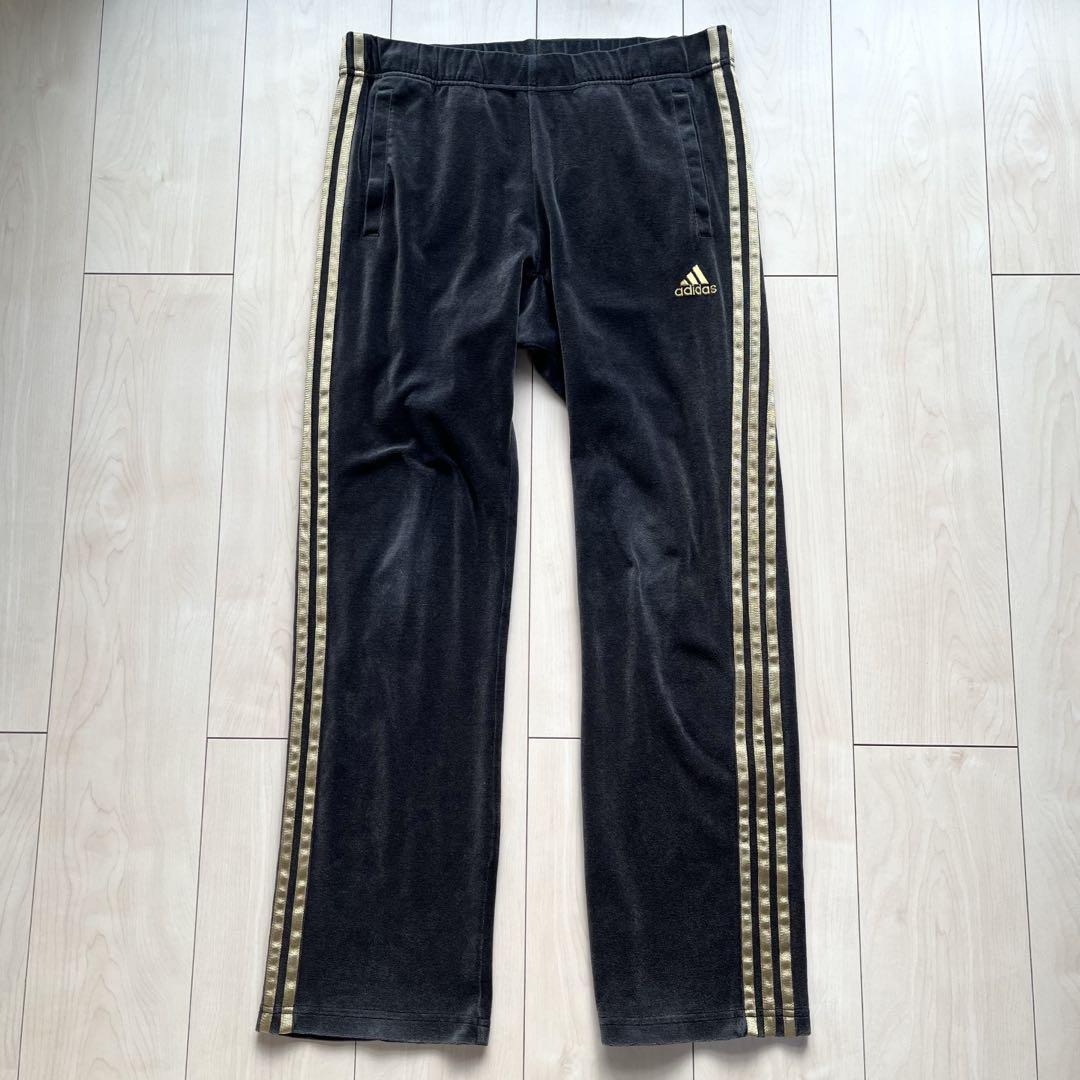adidas アディダス ベロア トラックパンツ M
