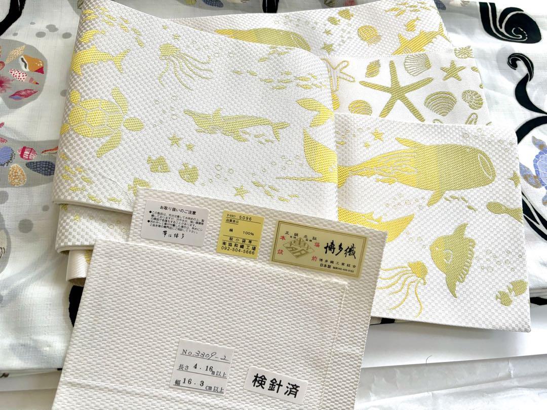 メイです✳︎ 正絹博多織半幅帯 未使用品