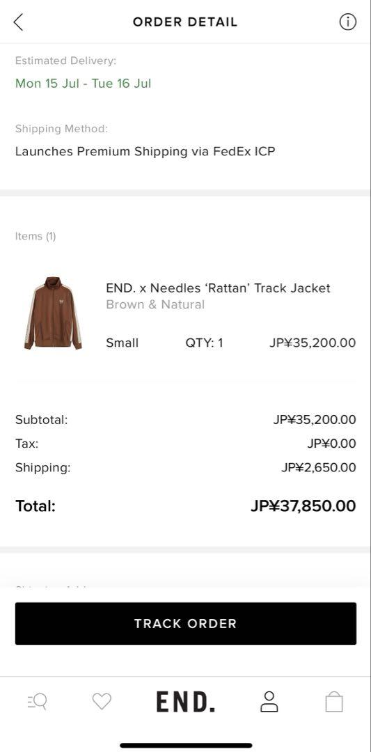END. × needles トラックジャケット ニードルス