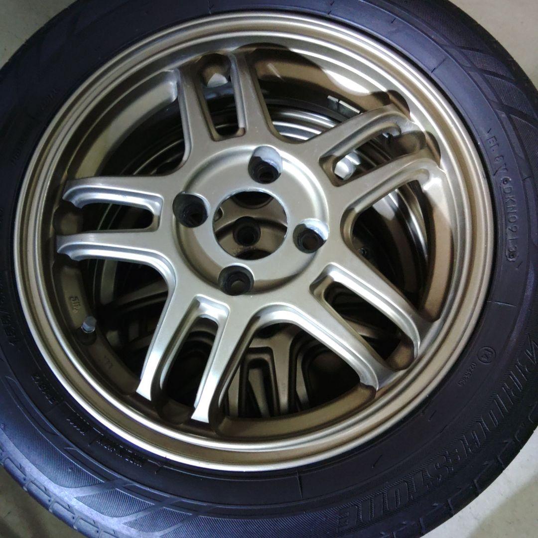 ①中古ホイール+中古タイヤ　４本セット