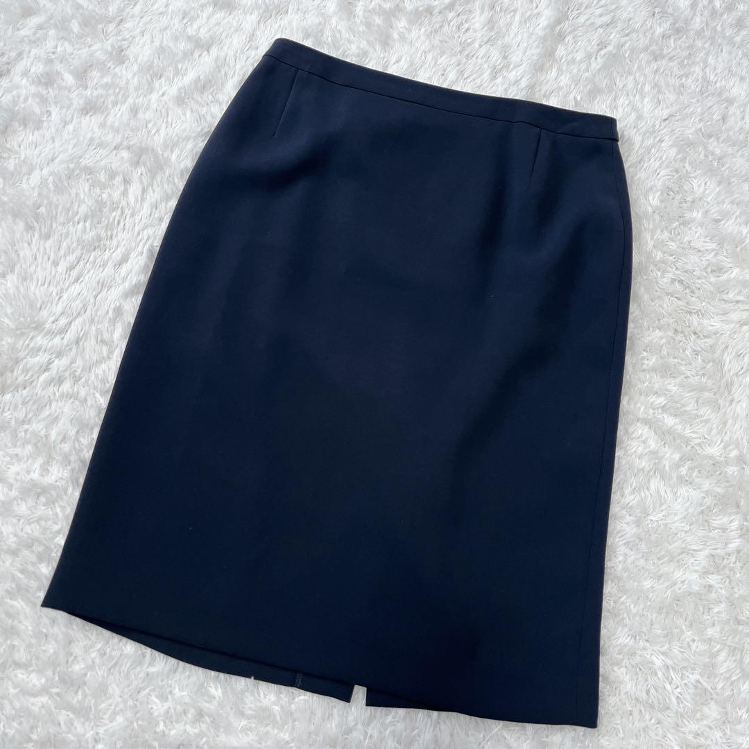 【美品】UNTITLEDアンタイトル スカートスーツセットアップ ネイビー L