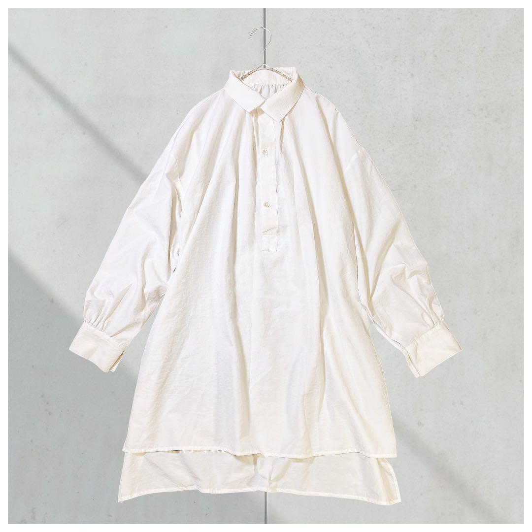 FASHFREN ヘンリーネックチュニックシャツ　FREE