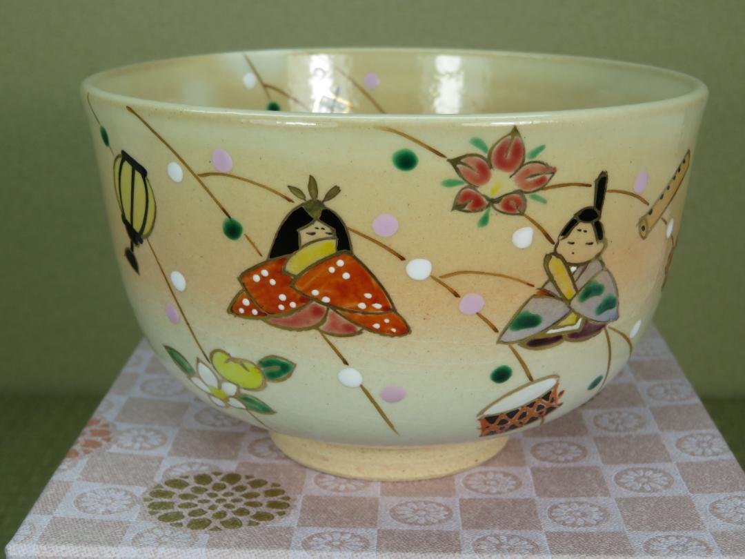抹茶茶碗 雛もち花