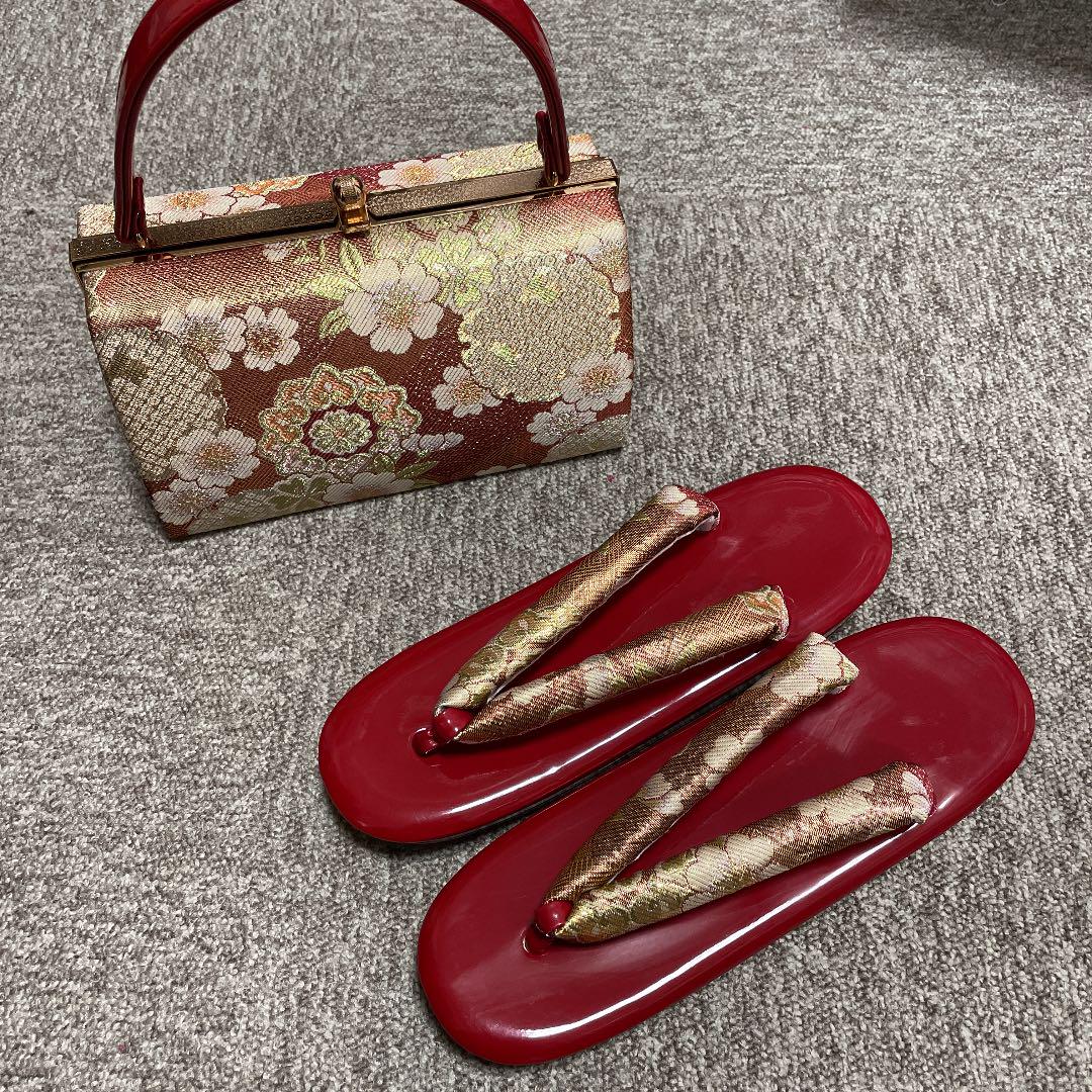 値引 草履 和装バック セット 新品未使用 - 和装用バッグ