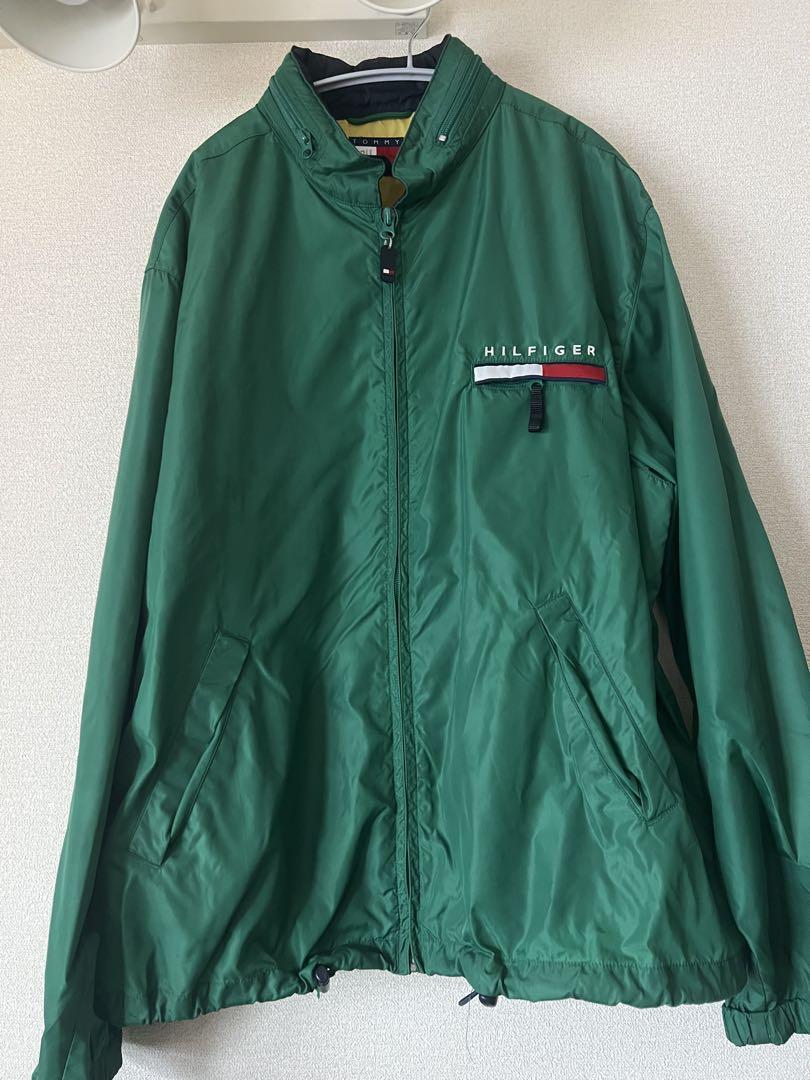 【古着90's】TOMMY HILFIGER グリーン ナイロンジャケット