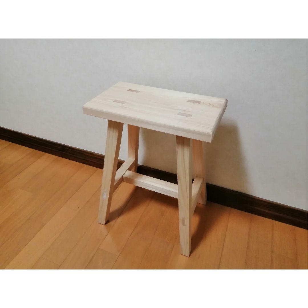 木製フラワースタンド　花台　幅35cm×高さ45cm　スツール　ベンチ 木製フラワースタンド 花台 幅35cm×高さ45cm(丸面取り)スツール