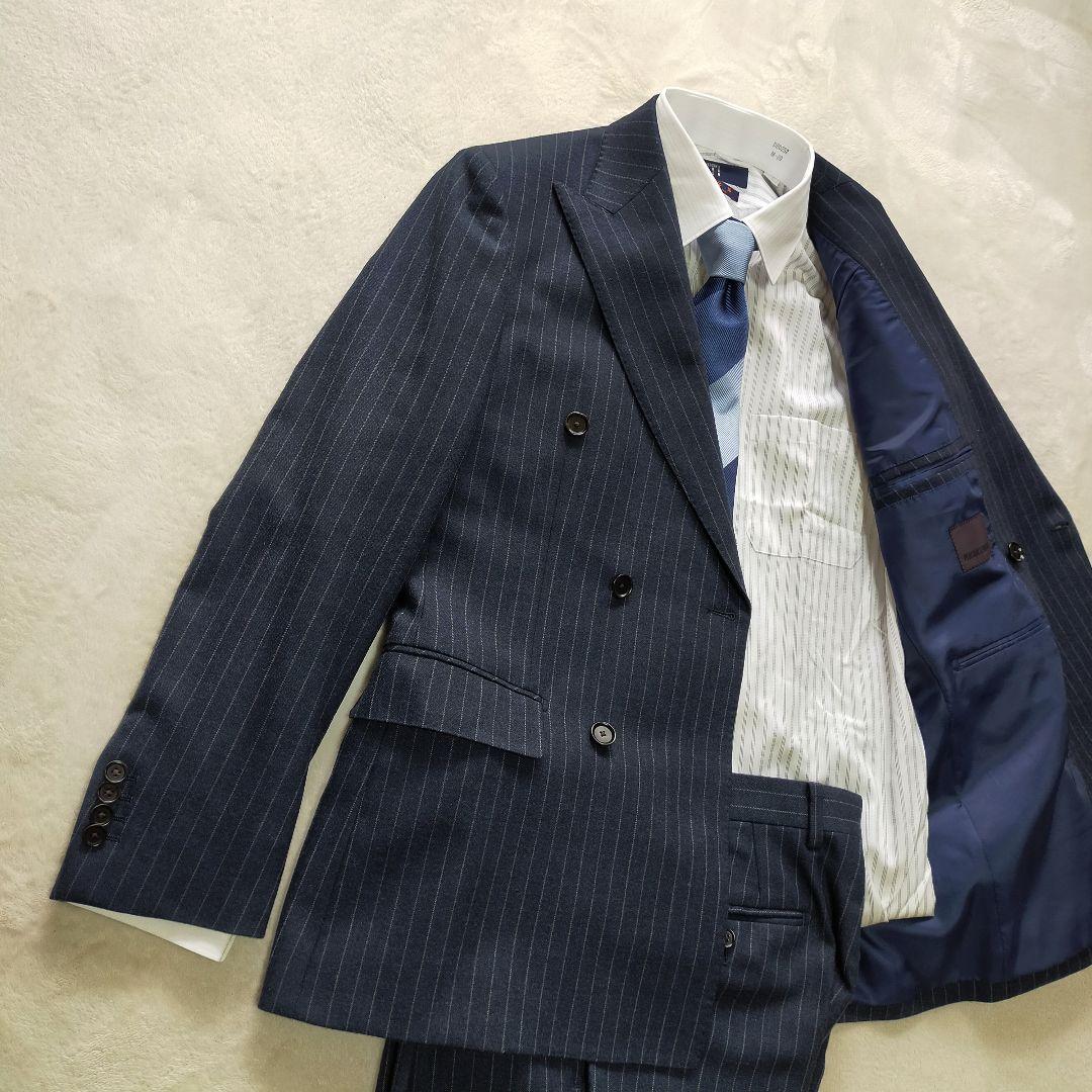 美品　　A4　PERSON'S　ダブルブレストスーツ　セットアップ　総裏