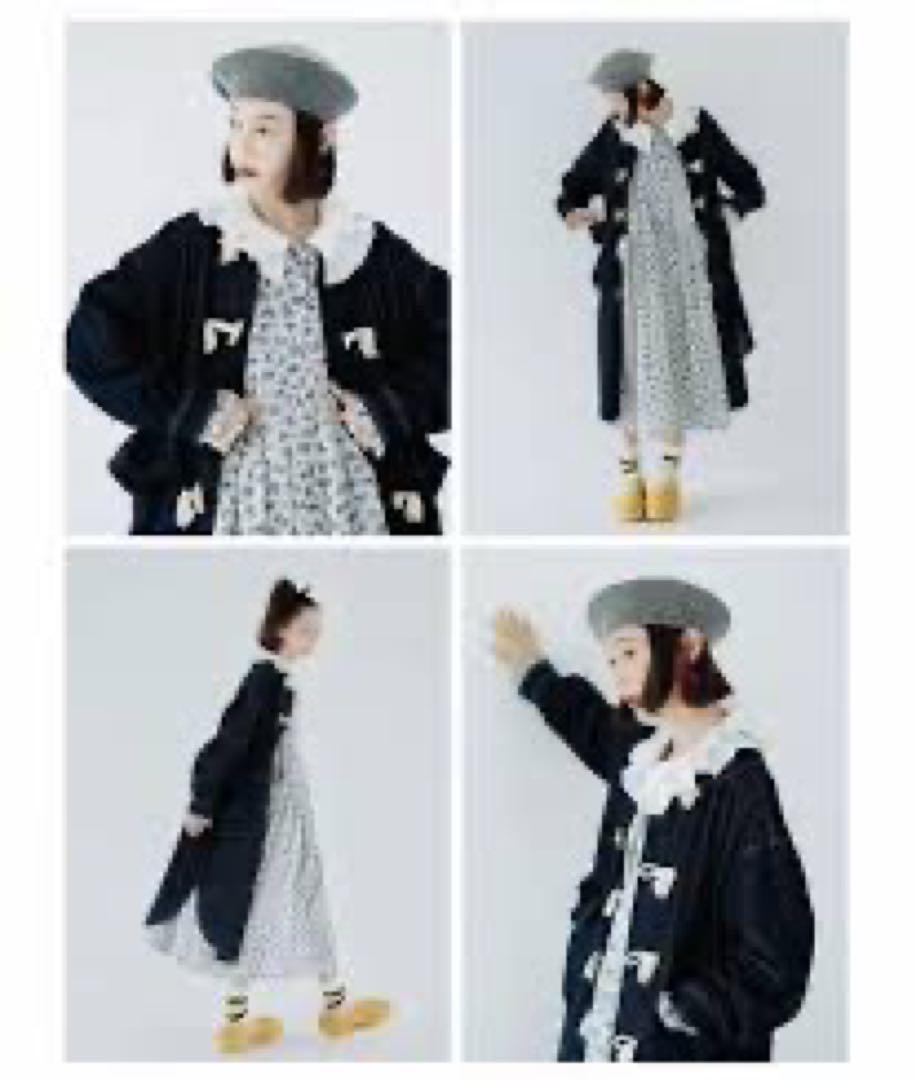 【未使用に近い】Imakokoni　ブルーカラーデニムジャケット　ダッフル imakokoni 】 ブルーカラーデニムジャケット コート ダッフル風