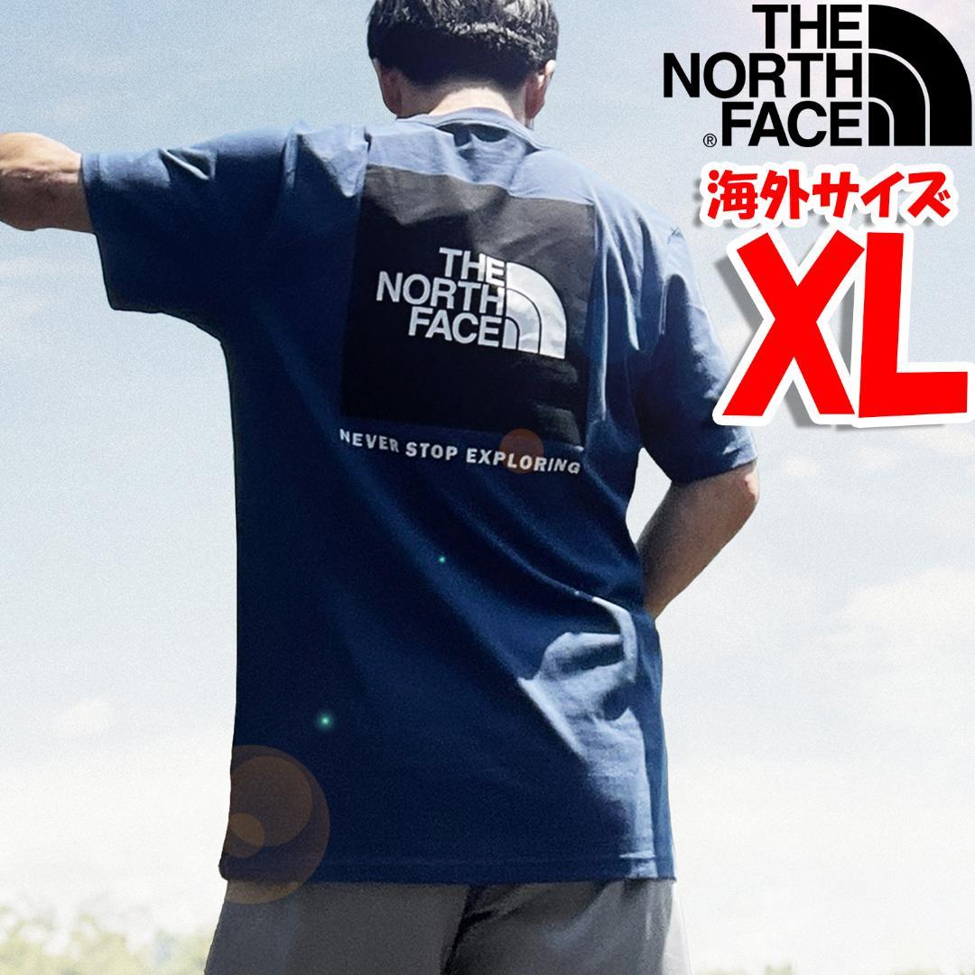 ノースフェイス Tシャツ メンズ 半袖 海外XL 日本3L相当 ネイビー nse