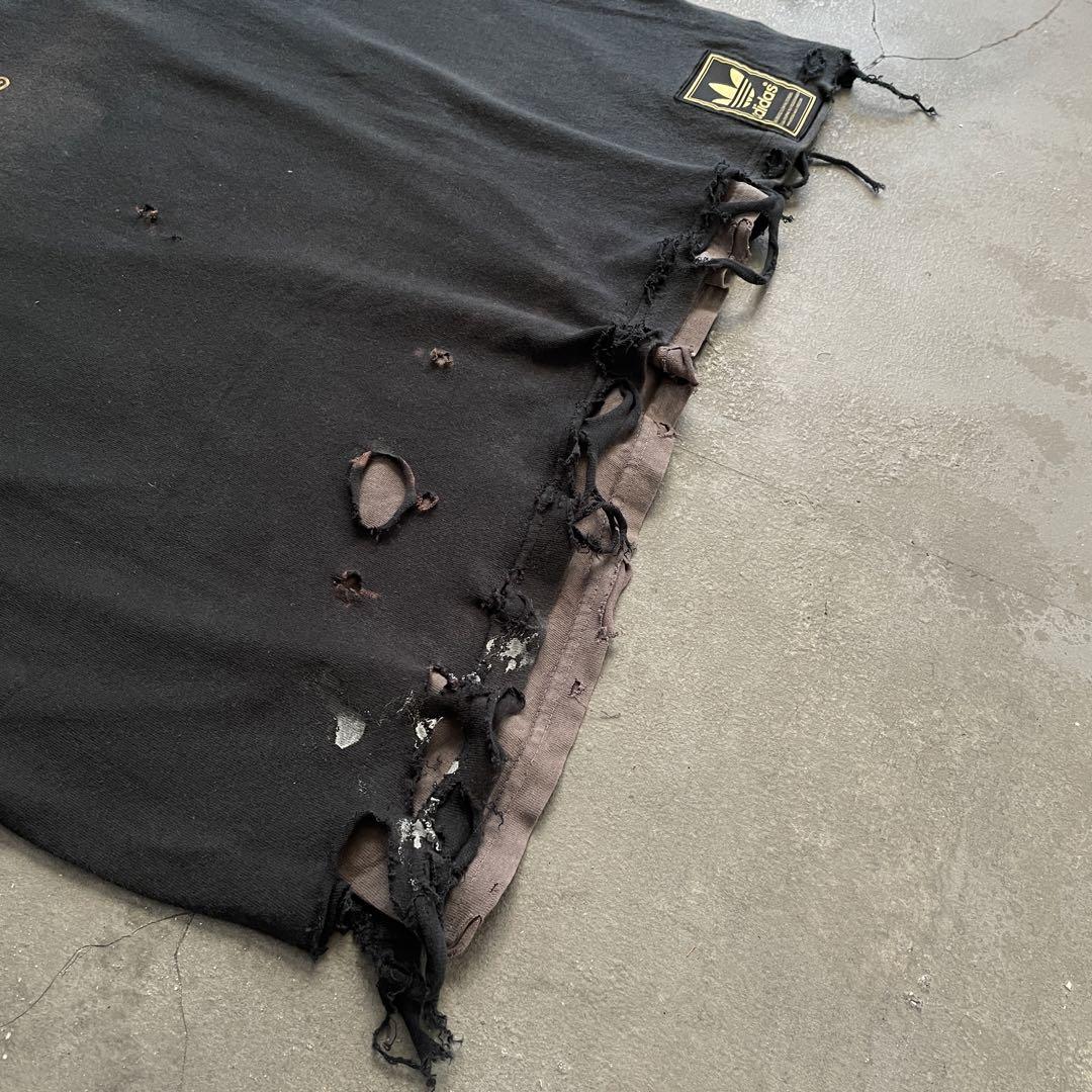 黒タグ“オールド”adidas“XL”ブラック”t-shirt
