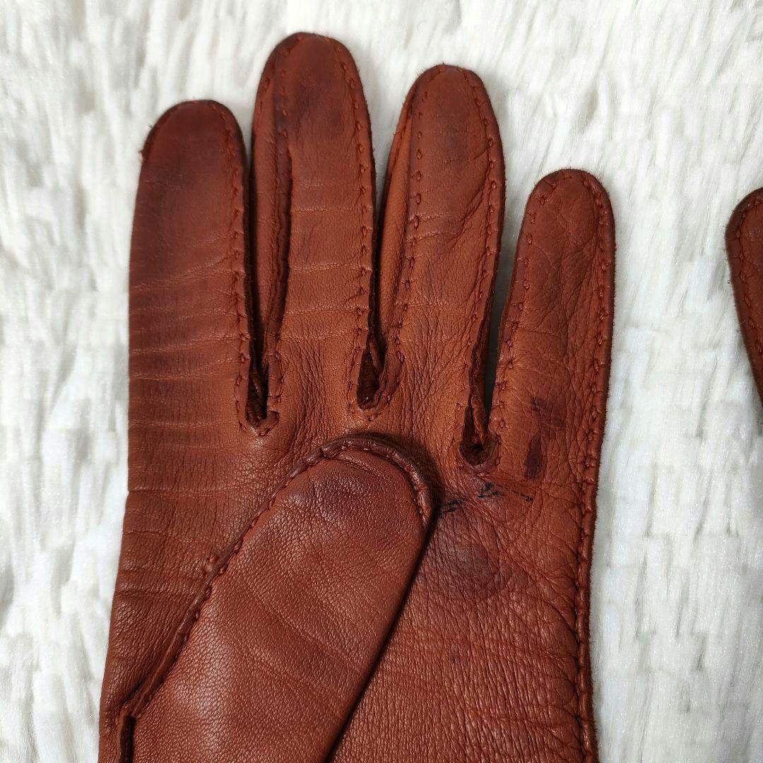 希少品✨HERMES エルメス ボルデュック スターマーク レザーグローブ 手袋