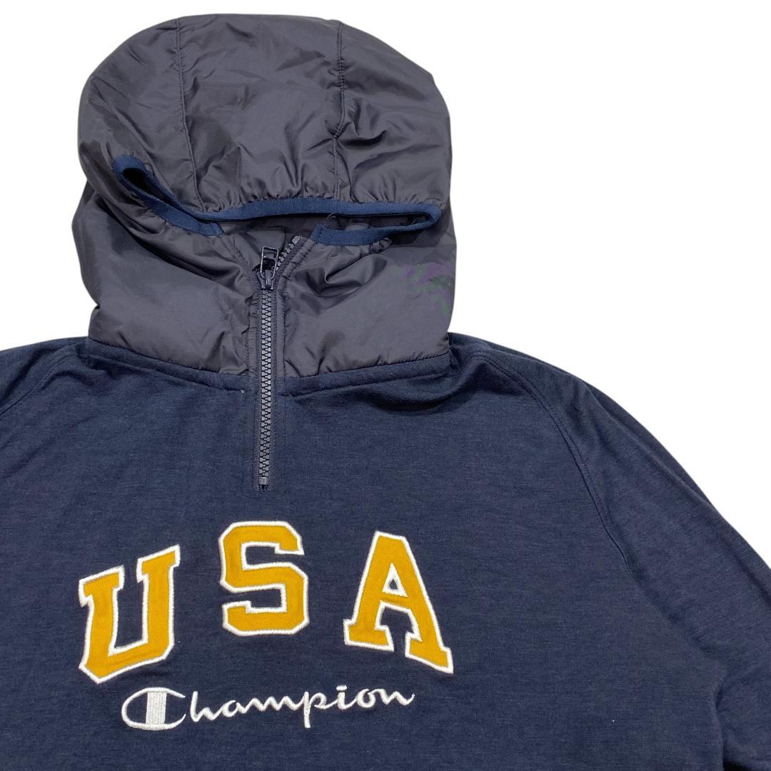 Champion チャンピオン フード付き ハーフジップ ジャケット L ゴルフ