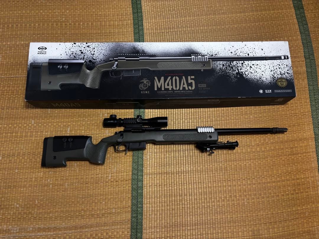 東京マルイ M40A5 スナイパーライフル スコープ バイポッド 付き カスタム