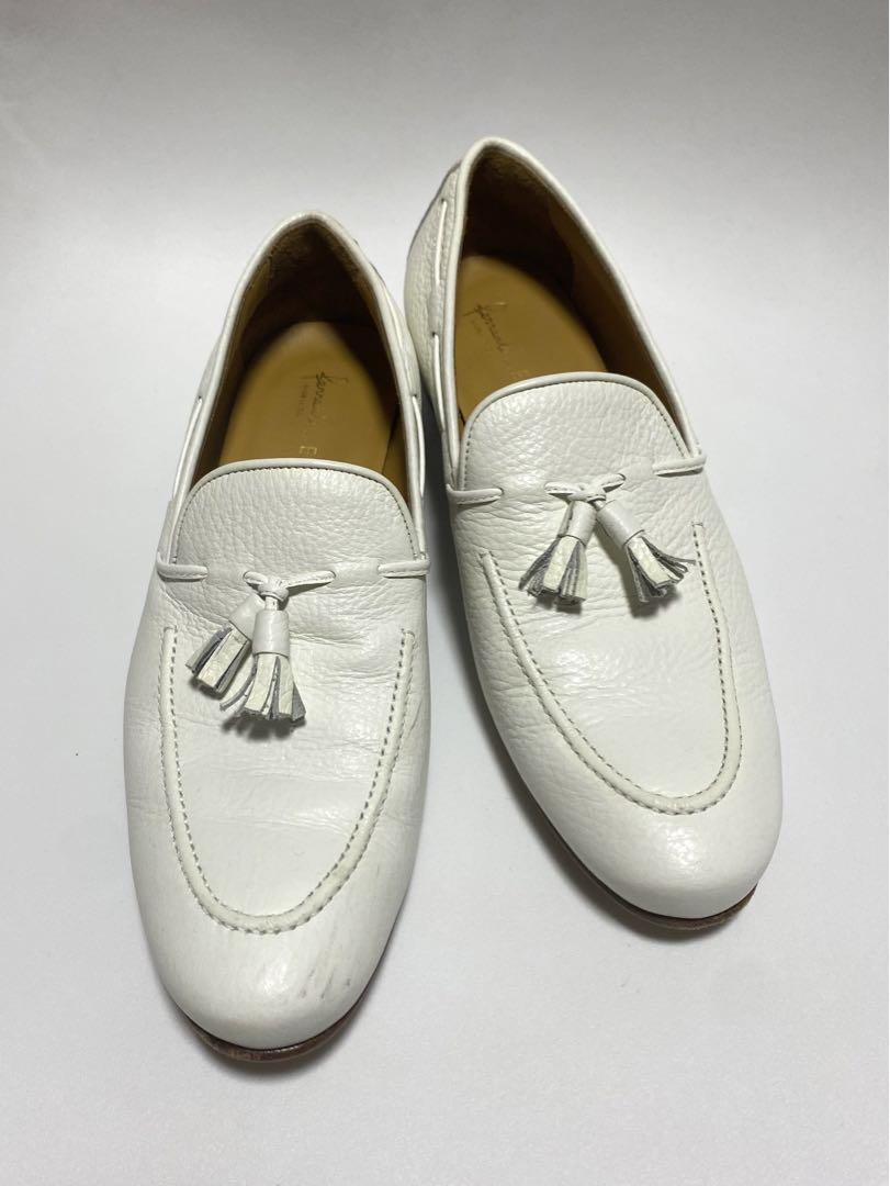 FERRANTE × ETRE TOKYOコラボ ホワイト タッセルローファー