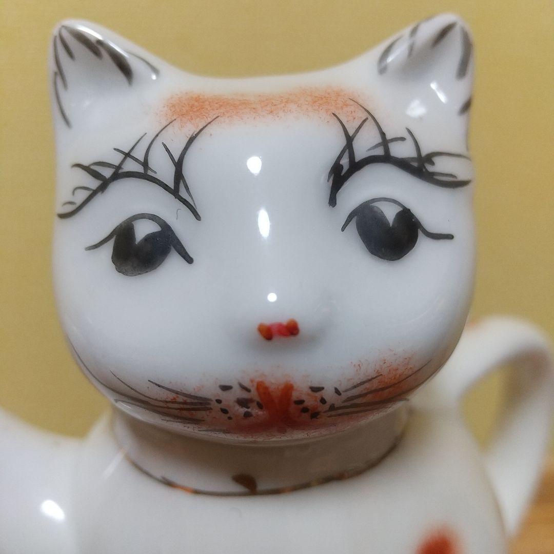 レトロ】猫 陶器製置物 醤油差し - メルカリ