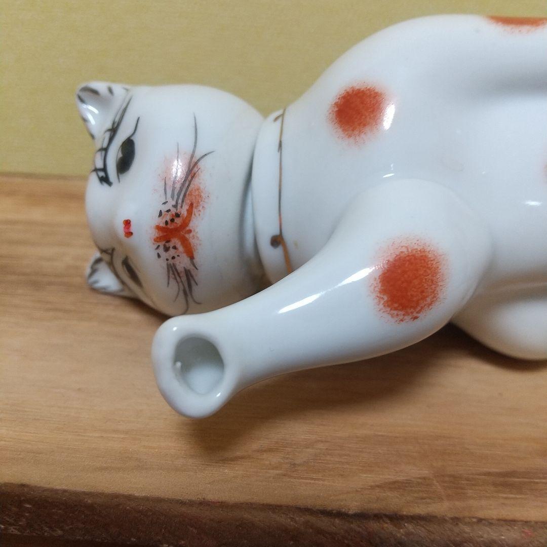 レトロ】猫 陶器製置物 醤油差し - メルカリ