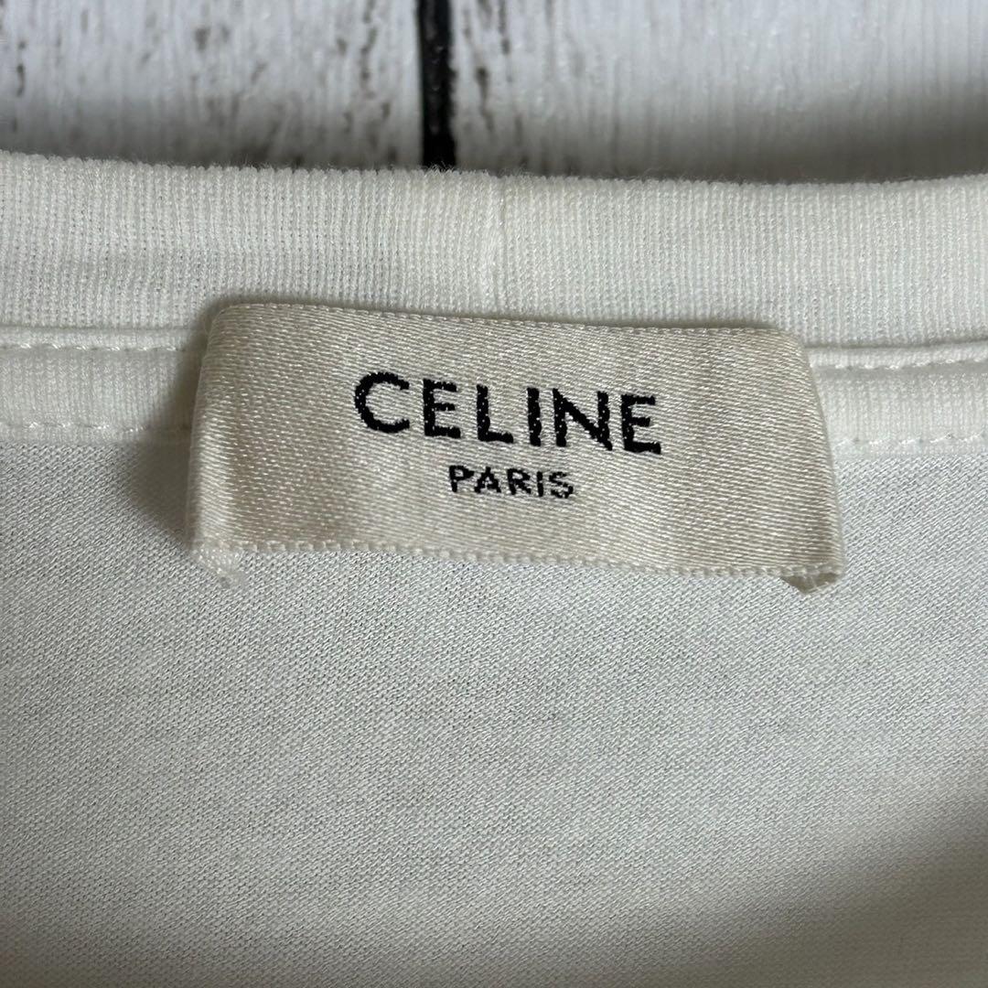 セリーヌ CELINE☆ビッグロゴ入りTシャツ 定番ホワイト 入手困難 即完売