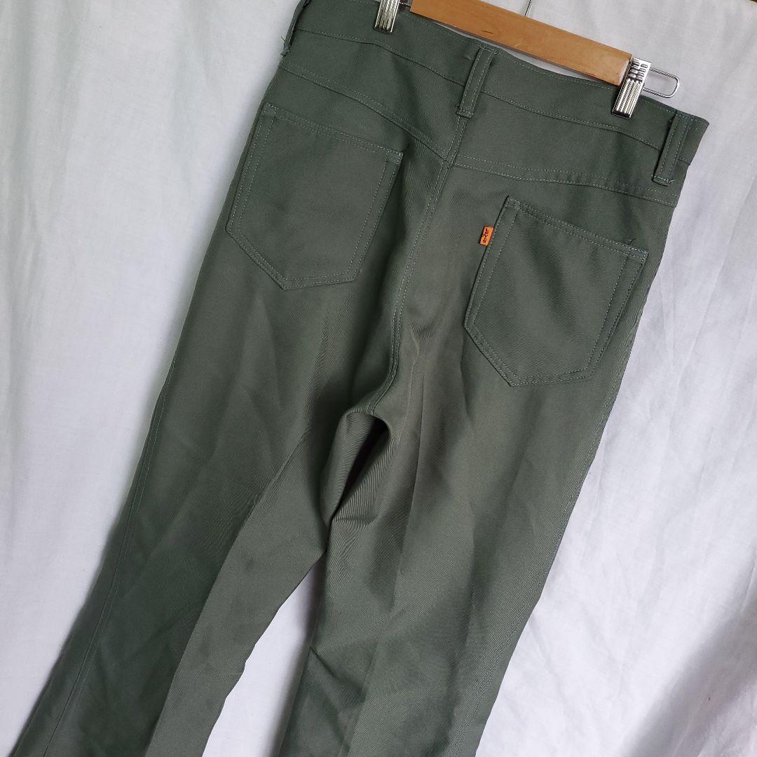 極美品 vintage 70s levi's スタプレ ピケ 緑 フレアパンツ