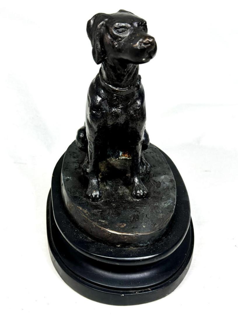 古銅 狩猟犬 ブロンズ像 銅像 座り像 約2780g 入手困難 WWST022 古銅 狩猟犬 ブロンズ像 銅像 座り像 約2780g 入手困難 WWST022