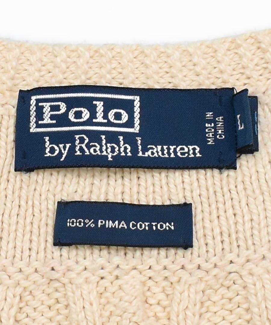 とっぴこ⛄️ ポロラルフローレン コットン チルデンニット ベスト