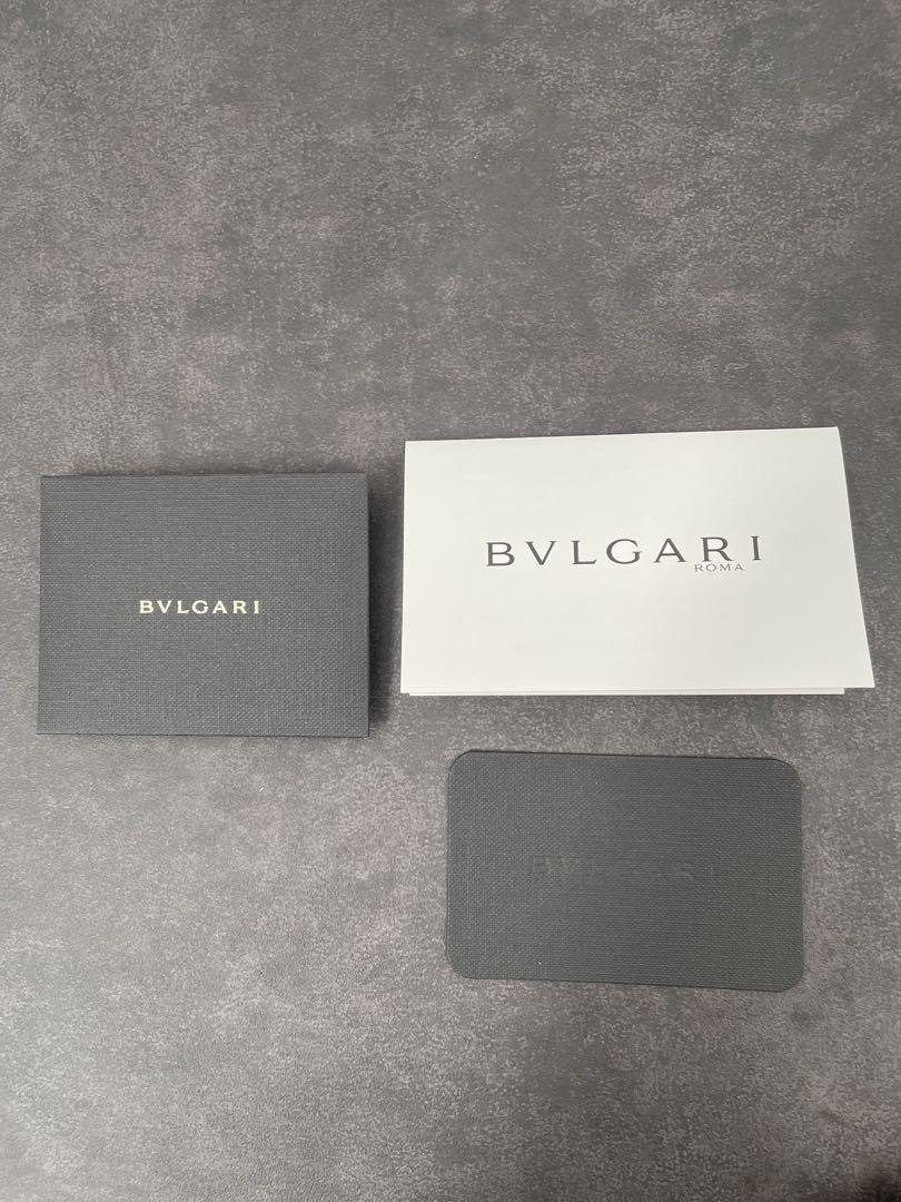 BVLGARI ブラックレザー 二つ折り財布