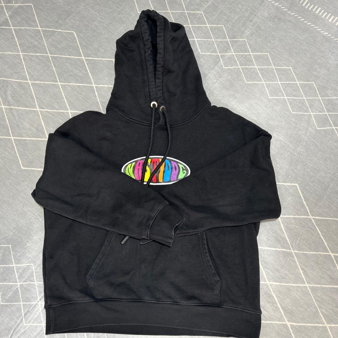 Nasty Dog カラフル犬刺繍 パーカー M 黒 どちらかのステッカー付き‼️