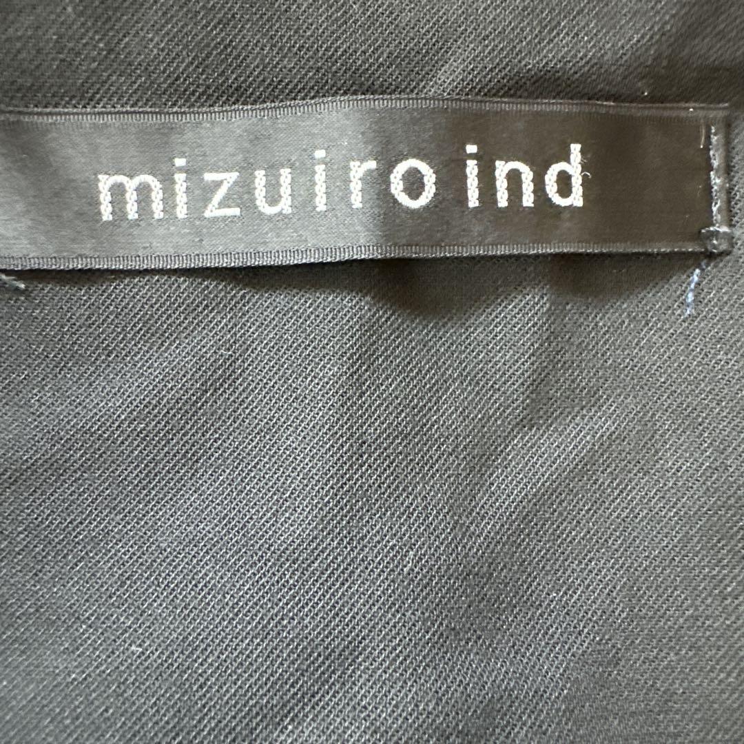 mizuiro ind スタンドカラーブラックワンピース、ジレ