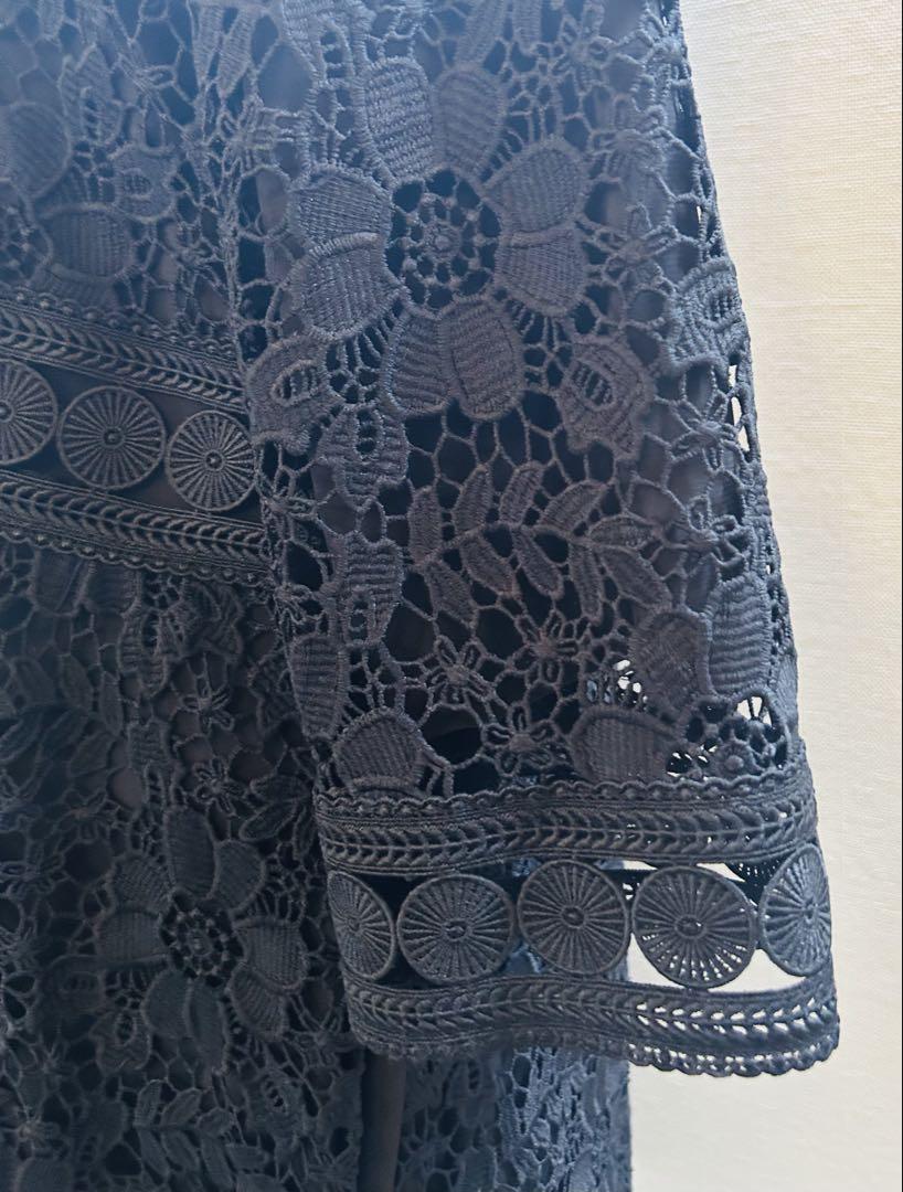 Casablanca ★新品★総レース黒ブラック★レアで素敵な7部袖