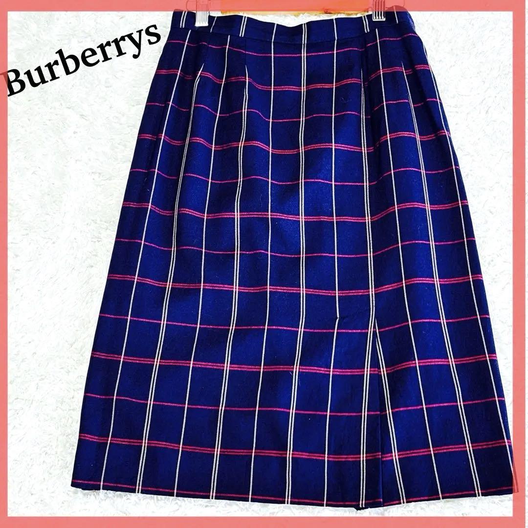 BURBERRY バーバリー チェックスカート シルク混 サイズ11