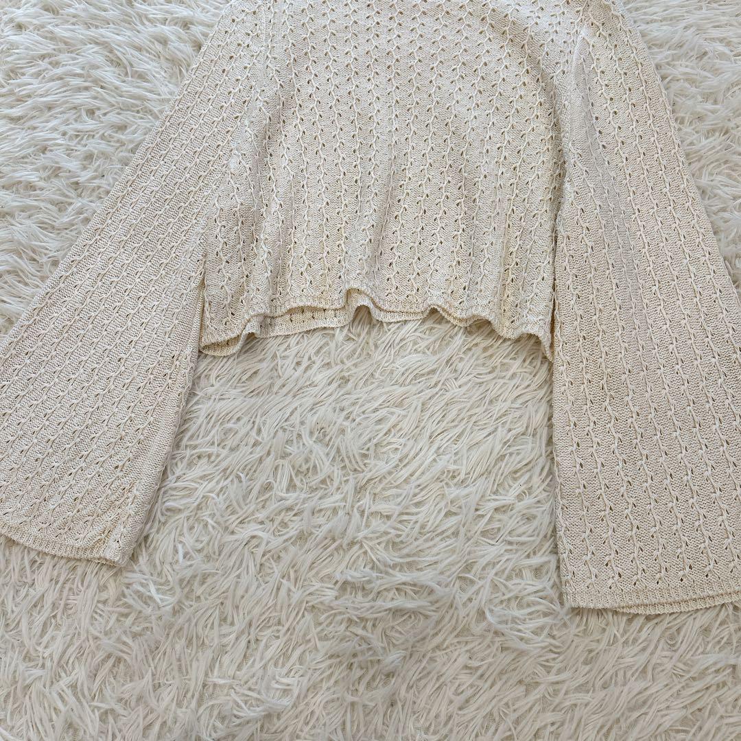 2024SS★ボールジィ　トップス　ニット　春服　シルク混　ホワイト　サイズS