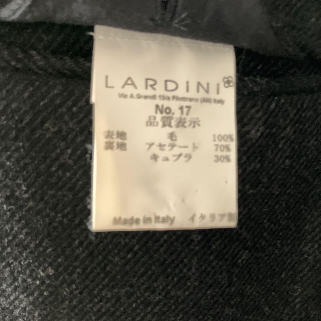 LARDINI ダークグレー チェスターコート44サイズ