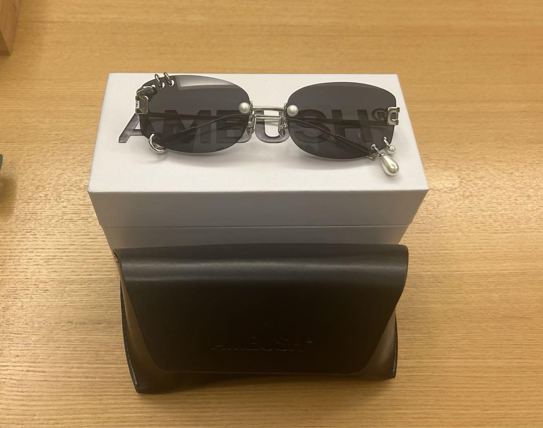 AMBUSH パール サングラス リムレスメガネ