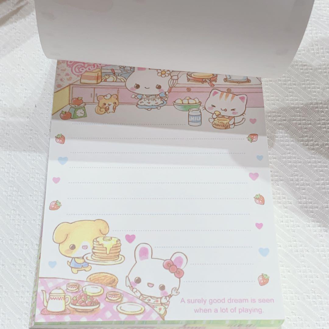 未使用 平成レトロ メモ帳 Joyful garden うさぎ ねこ くま 動物