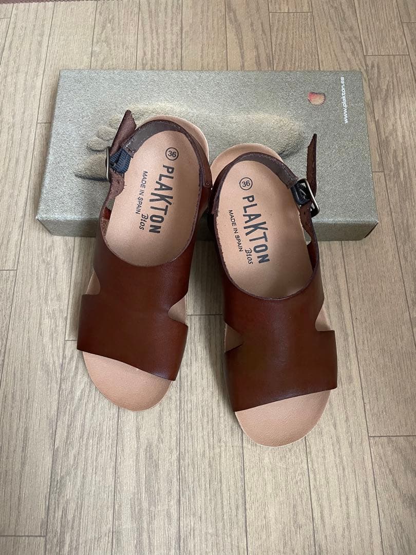 国産】 未使用 PLAKTON プラクトン レザー サンダル 北欧暮らしの道具