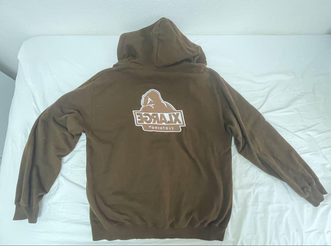 XLARGE ジップパーカー ブラウン XL
