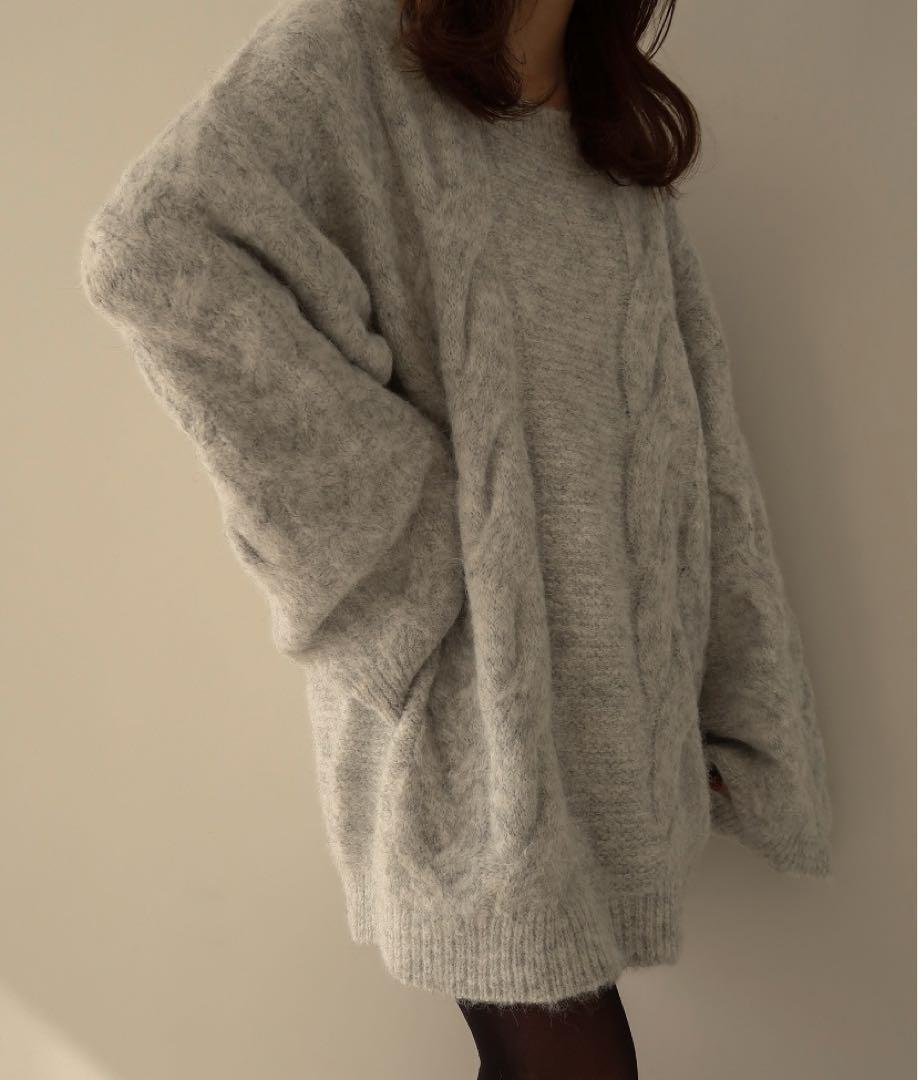 mdeal volume cable knit / ボリュームケーブルニット