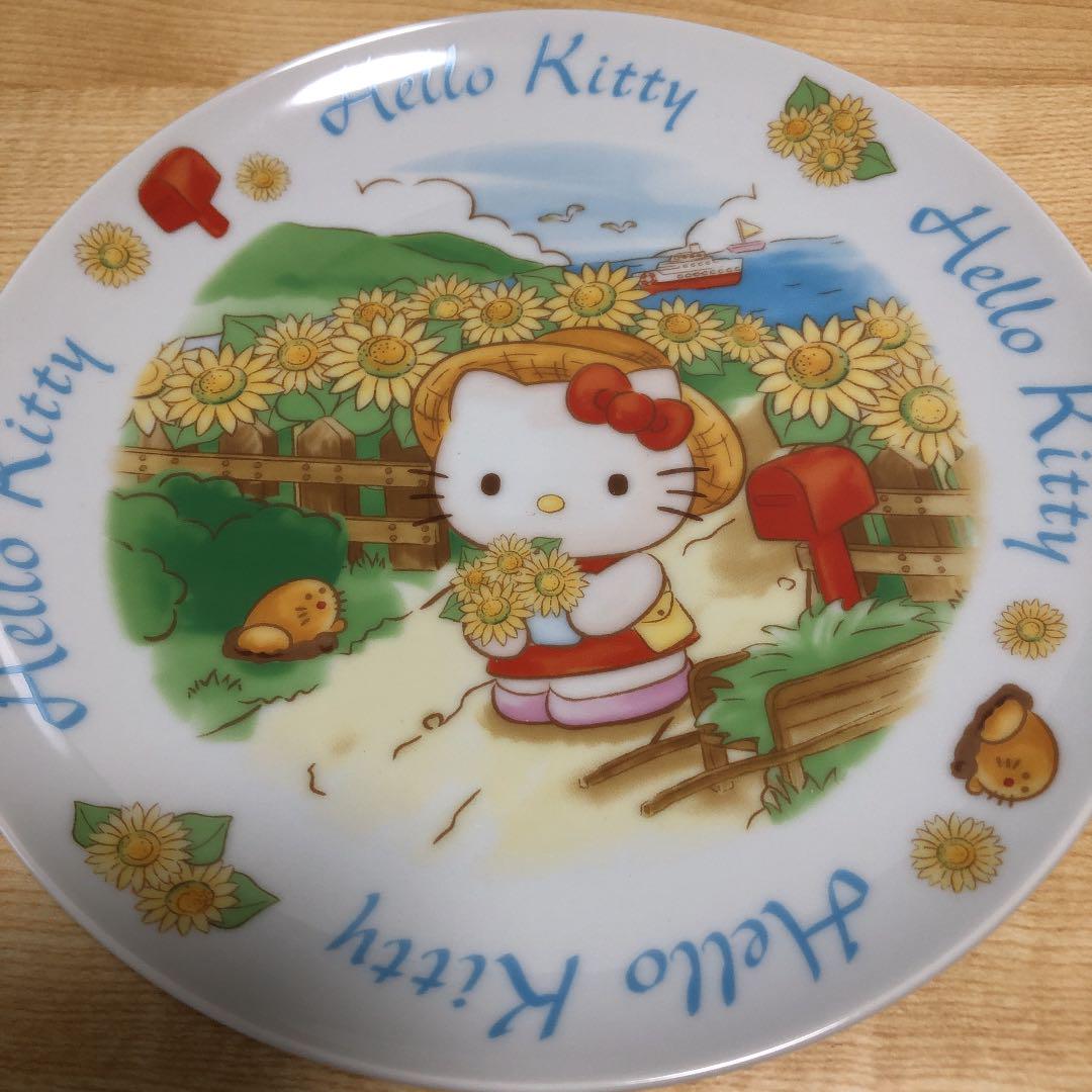 フコク生命ノベルティ チープ ハローキティ 絵皿 新発売の
